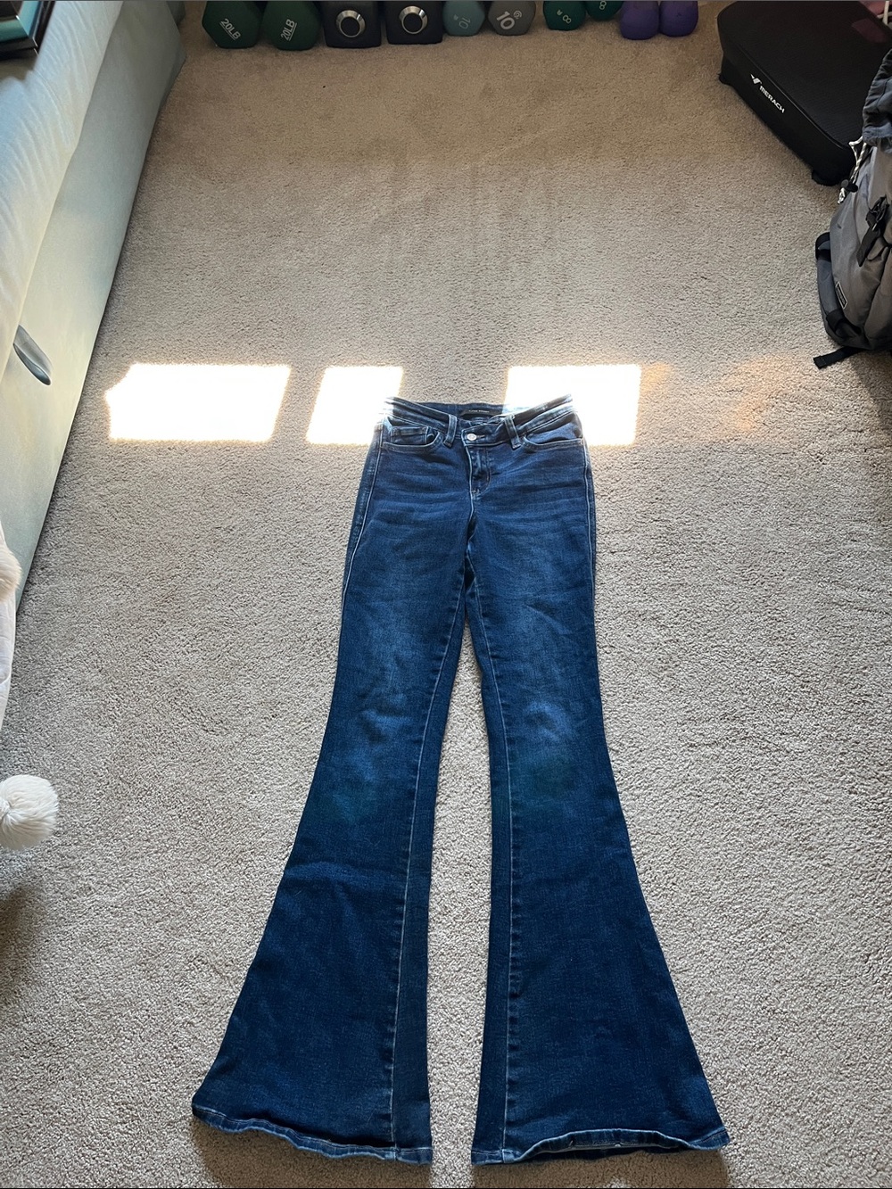 Flying Monkey Dark Blue Flare Jeans - Wide Leg